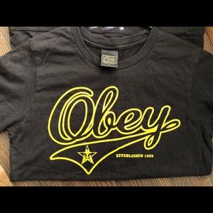 Obey T-shirt baseball print